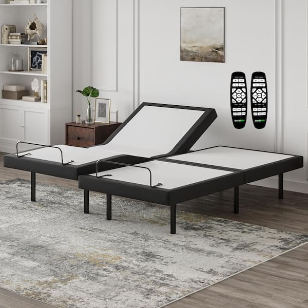 Boyd Sleep Split King Upholstered Adjustable Zero Clearance Bed Base  Foundation with Wireless Remote AF08SK - The Home Depot