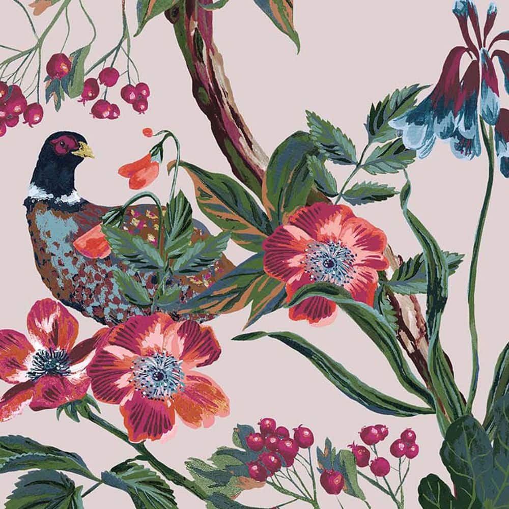 Antique Crème Chinoiserie Floral Removable Wallpaper