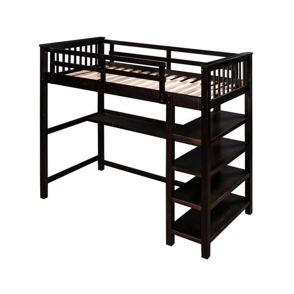 double size bunk bed with desk