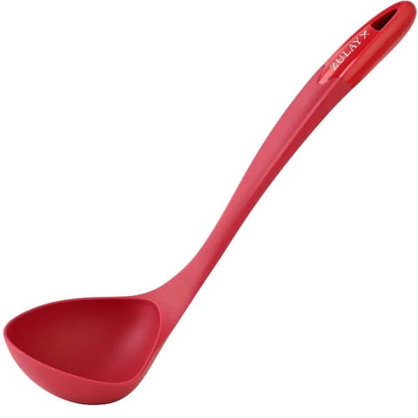 Zulay Kitchen Red Soup Ladle Spoon