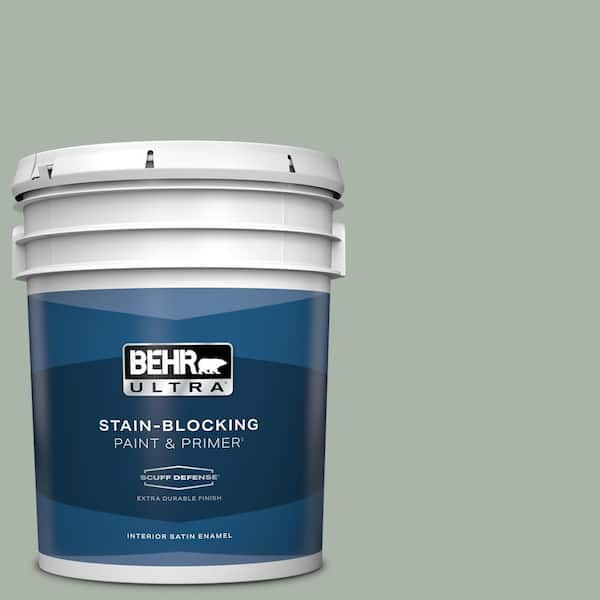 BEHR ULTRA 5 gal. #BXC-38 Alpine Air Extra Durable Satin Enamel Interior Paint & Primer