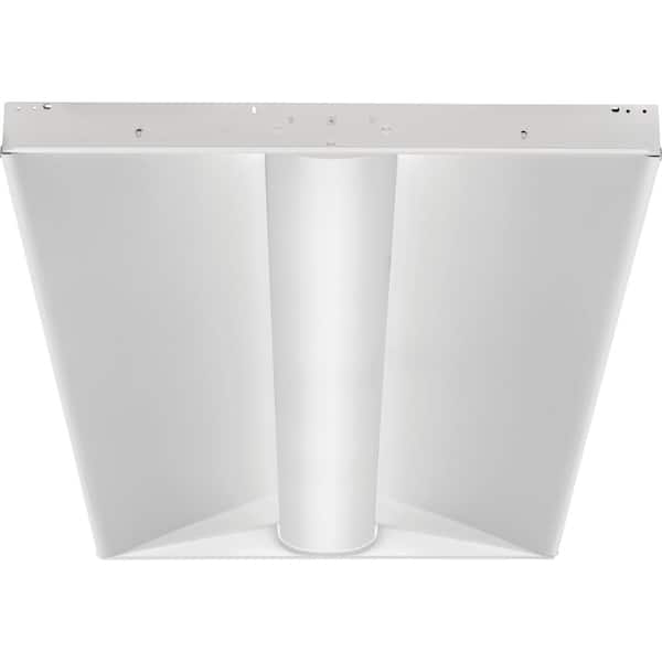 Lithonia Lighting Contractor Select 2 ft. x 4 ft. 128-Watt Integrated LED White 4000 Lumens 4000K Curved Center Basket Troffer (1-Pack)