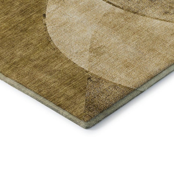 Mayfield Premium Machine Washable Indoor/Outdoor Geometric AMF633 Brown 1 ft. 8 in. x 2 ft. 6 in. Area Rug