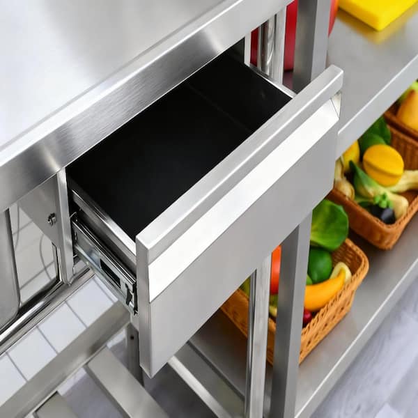 Flynama Stainless Steel Freestanding Utility Sink, Durable Build