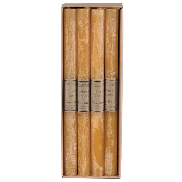 Vance Kitira 12 in. Brown Sugar Timber Tapers (Set of 12)
