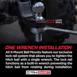 Class 3 5000 lb. "X" Mount Security Kit with 2 in. Ball, 5/8 in. Locking Pin, 3-1/4 in. Drop x 2 in. Rise Ball Mount