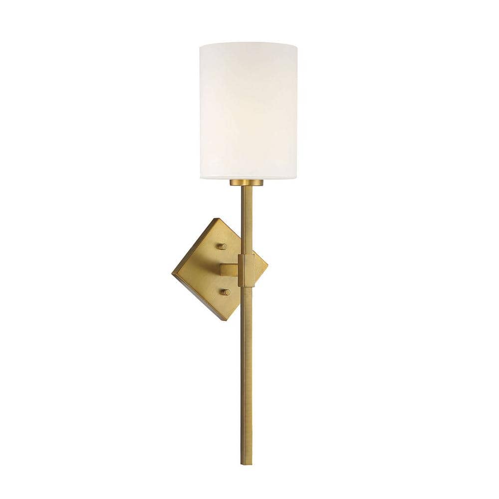 Destin Warm Brass Direct Wired Wall Sconce