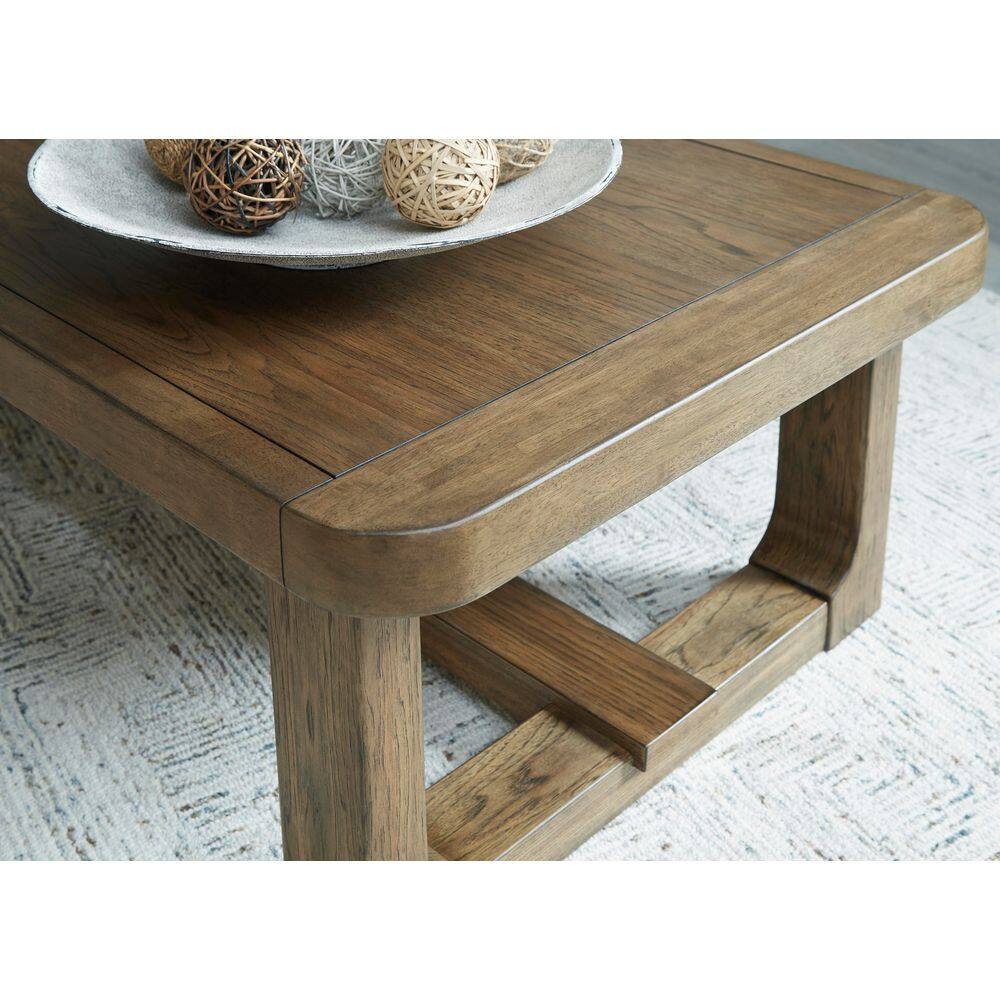 Cabalynn Light Brown Rectangular Wood Coffee Table