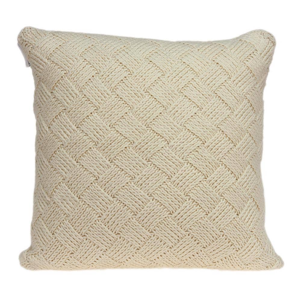 Caden Beige Throw Pillow