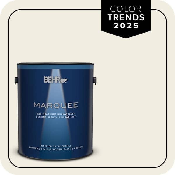 BEHR MARQUEE 1 gal. Designer Collection #DC-003 Blank Canvas Satin Enamel Interior Paint & Primer