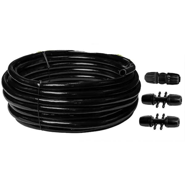 Oyezvary 50 ft. 1/2 in. Drip Irrigation Tubing Main Line with 6-Way Connector for Garden Watering System