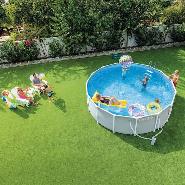 Intex Prism Frame 15 ft. x 48 in. Premium Round Above Ground Pool