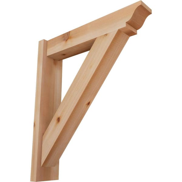 Ekena Millwork 6 in. x 28 in. x 24 in. Western Red Cedar Traditional Smooth Outlooker