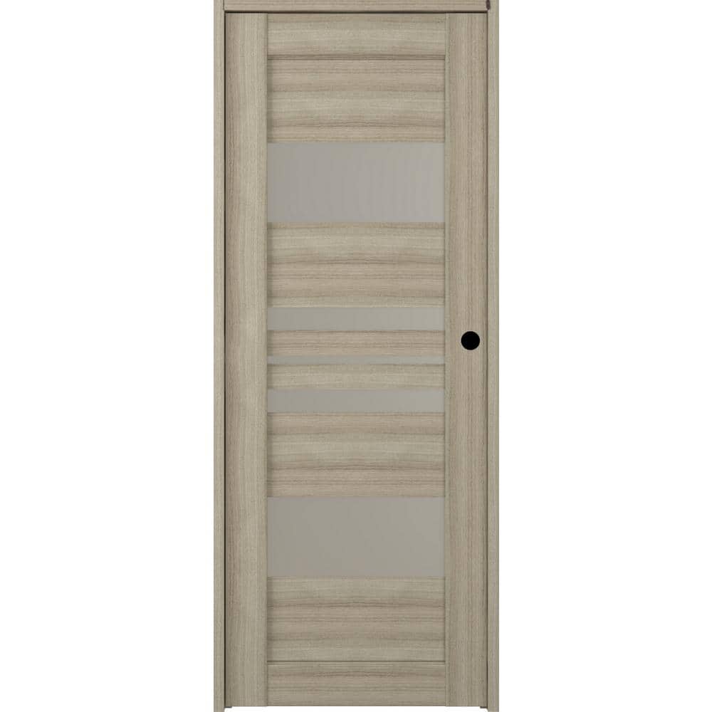 Belldinni Romi 32 in. x 95.25 in. Left-Hand Frosted Glass Shambor