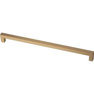 Modern Square 12 in. (305 mm) Champagne Bronze Cabinet Drawer Pull Bar with Open Back Design