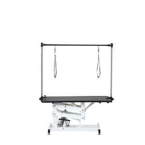 43 in. Adjustable Heavy Type Hydraulic Pet Dog Grooming Table with Adjustable Arm and Noose