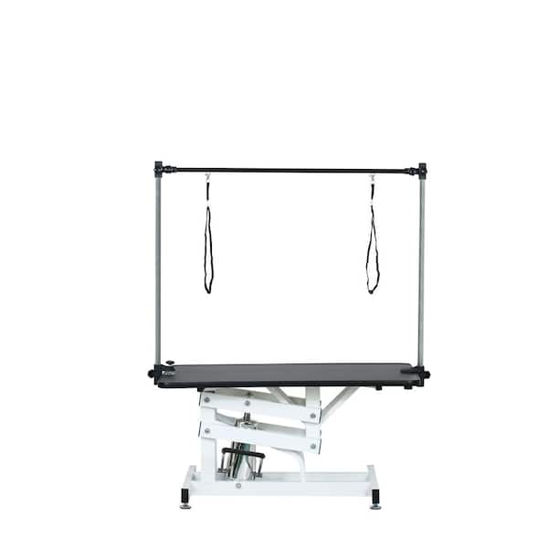 Tatayosi 43 in. Adjustable Heavy Type Hydraulic Pet Dog Grooming Table with Adjustable Arm and Noose