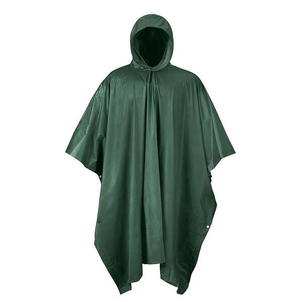 Mossi Green PVC Rain Poncho Forest