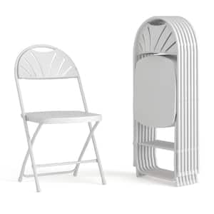 White Metal Folding Chair (Set of 8)