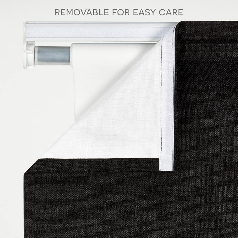 Acadia Black Cordless Total Blackout Roman Shade 31" x 64"