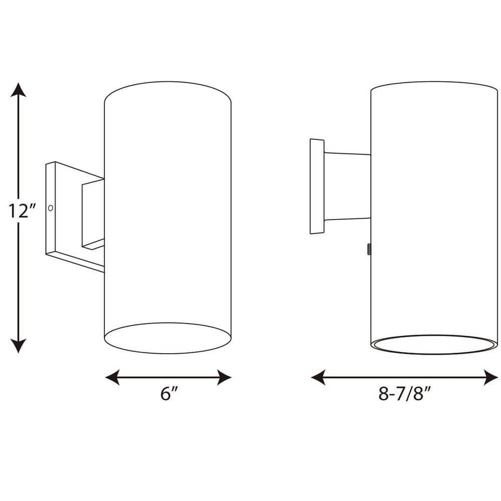 White Aluminum Dimmable LED Outdoor Wall Cylinder Light