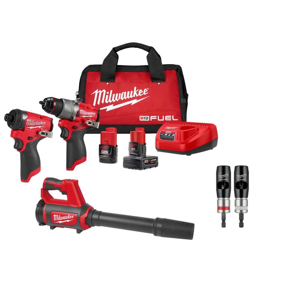 M12 FUEL 12V Cordless Hammer Drill/Impact 2-Tool Kit + M12 Compact Spot Blower + 2-Pc Wire Stripper Combo Kit price history on PriceWatchPro