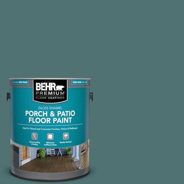BEHR PREMIUM 1 gal. #S440-6 Tealish Gloss Enamel Interior/Exterior Porch and Patio Floor Paint