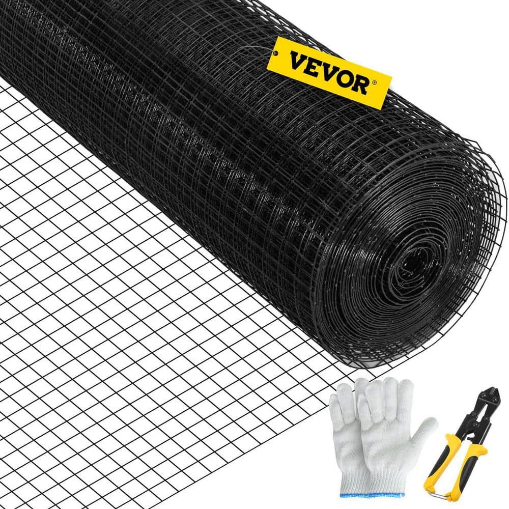 VEVOR Hardware Cloth 1 in. Mesh 24 in. x 100 ft. Galvanized Steel Vinyl ...