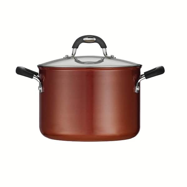 Tramontina Style Ceramica Metallic Copper 6 qt Covered Stock Pot