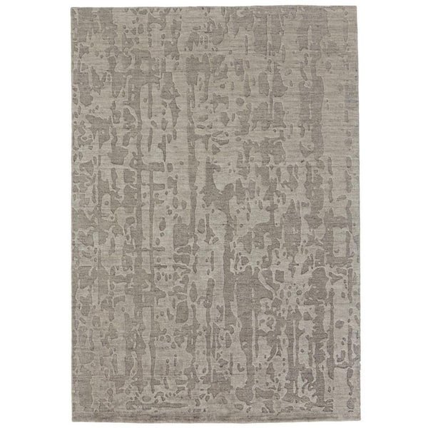 6 x 9 Taupe Abstract Area Rug