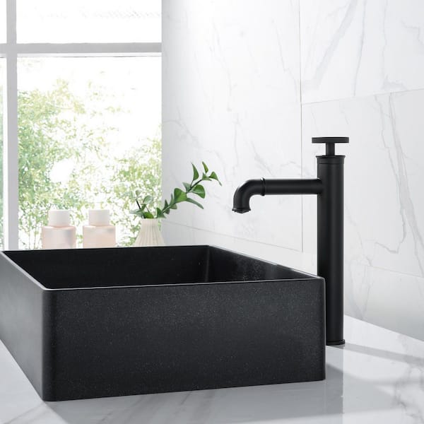 8 in. Widespread Single Knob Handle High Arc Single Hole Bathroom Faucet in Brushed Gold