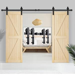 13 ft./156 in. I-Shaped Sliding Double Barn Door Hardware Kit