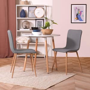 Scargill Grey Fabric Upholstered Dining Chair with Oak Legs (Set of 4)