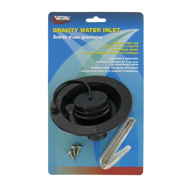 Valterra Gravity Water Inlet - Black (Carded)