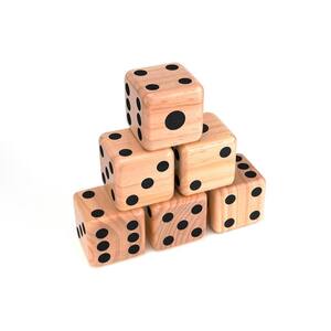 Giant 3.5 in. Wood Yard Dice with Carry Bag