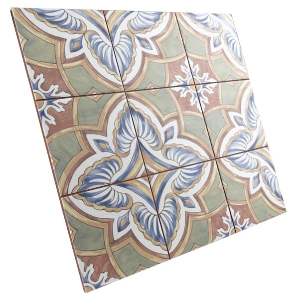 Harmonia Grove Green 13 in. x 13 in. Ceramic Floor and Wall Tile (12.0 sq. ft./Case)