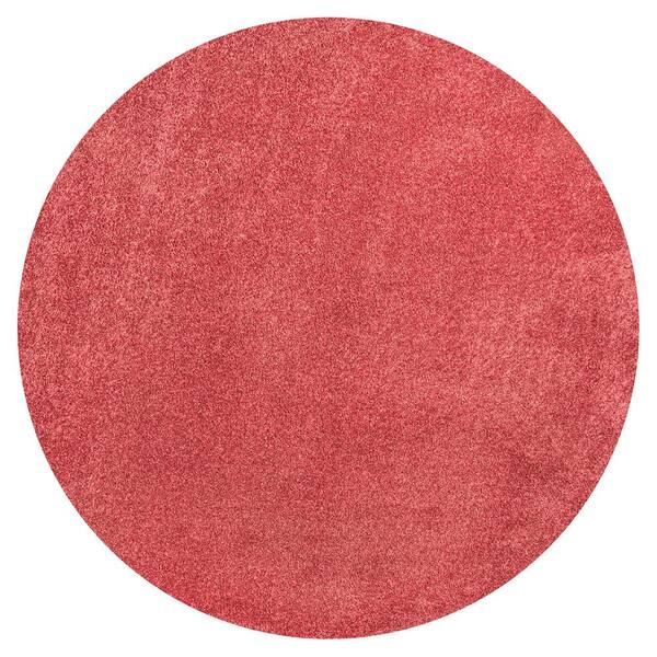 Reviews for JONATHAN Y Haze Solid Low-Pile Red 6 ft. Round Area Rug ...