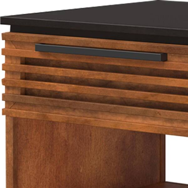 Bridgevine Home 23 in. Fully Assembled Brown and Black Side Table  GC4110.BNB - The Home Depot