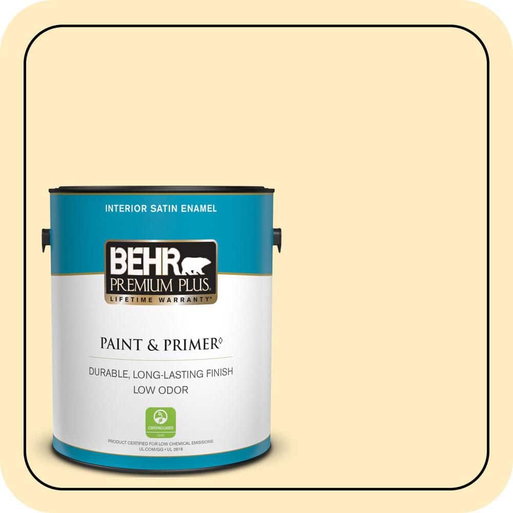 1 gal. #P260-2 Yogurt Satin Enamel Low Odor Interior Paint & Primer price history on PriceWatchPro