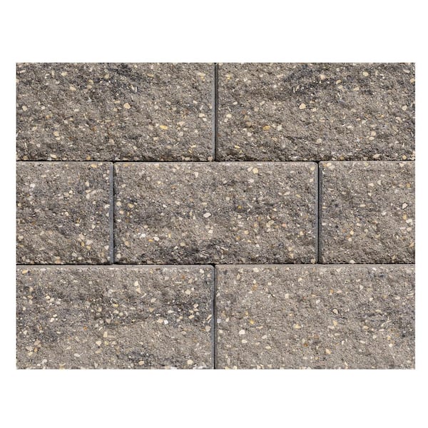 Rockwood Retaining Walls E-Z Wall 8 in. W x 8 in. D x 4 in. H in Cascade Concrete Garden Wall (96-Pieces/21.33 sq. ft. /Pallet)
