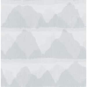 Blue Mountain Peak Peel and Stick String Wallpaper Sample