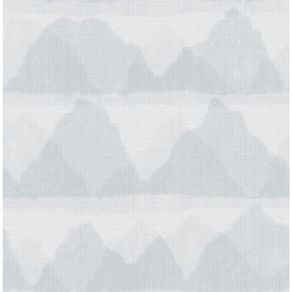 NuWallpaper Blue Mountain Peak Peel and Stick String Wallpaper Sample