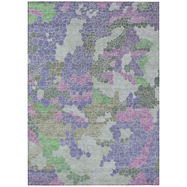 Chantille Machine Washable Indoor/Outdoor Abstract ACN1906 Purple 3 ft. x 4 ft. Area Rug