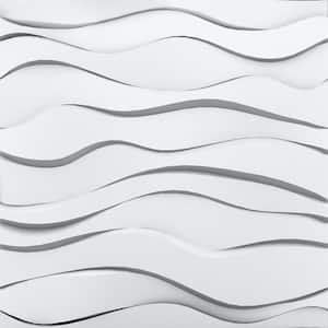 Zephyr Plain White 2 ft. x 2 ft. Seamless Foam Glue-up 3D Wall Panel (24 sq. ft./case)
