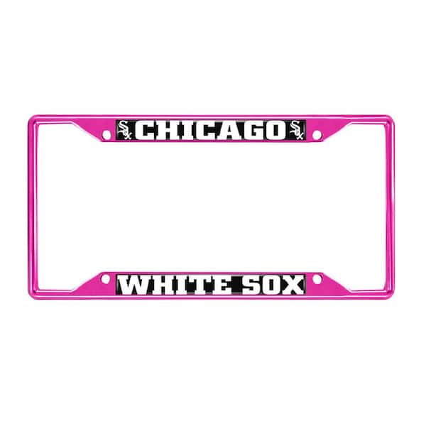 FANMATS Universal Fit MLB - Chicago White Sox License Plate Frame - Pink