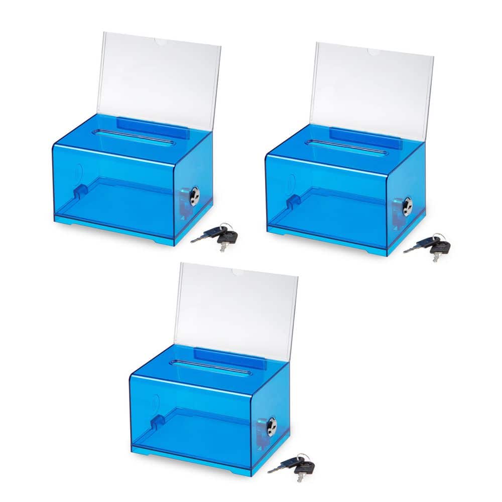 Acrylic Locking Suggestion Donation Box with Message Display (3-Pack) price history on PriceWatchPro