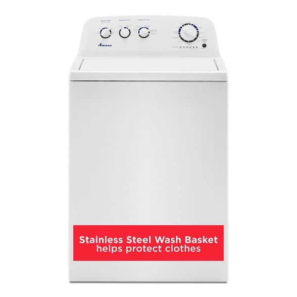 3.8 cu. ft. Large Capacity Top Load Washer in White with High-Efficiency Agitator