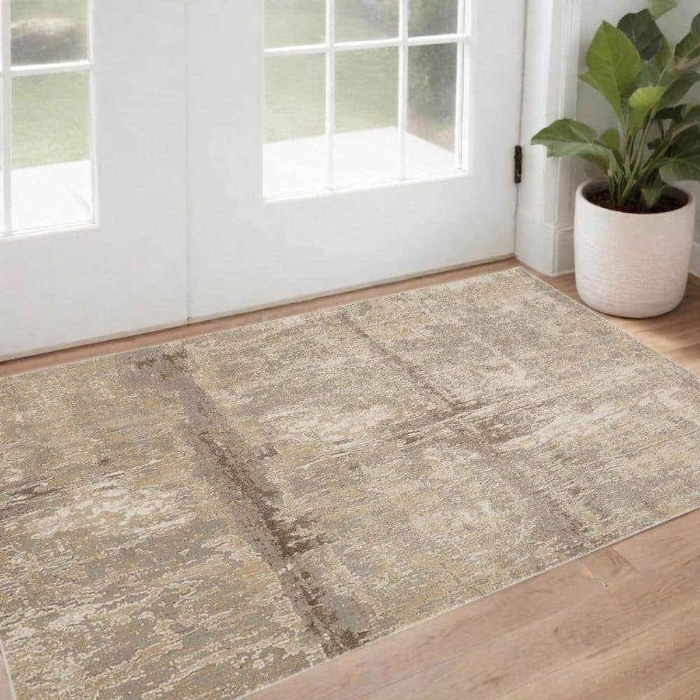 2X3 Palma Stripe Rug - Coconut Brown/Ivory main image 1