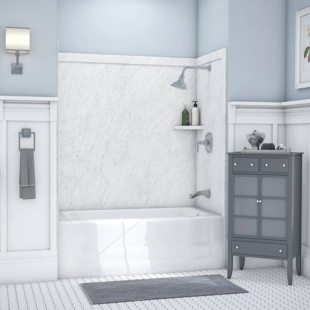 Frost White 60" x 32" x 60" Alcove Bathtub Surround