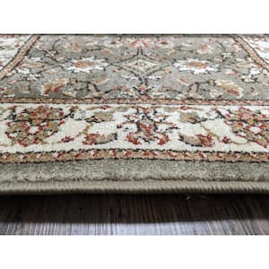 Como Sage 5 ft. Round Traditional Oriental Floral Area Rug